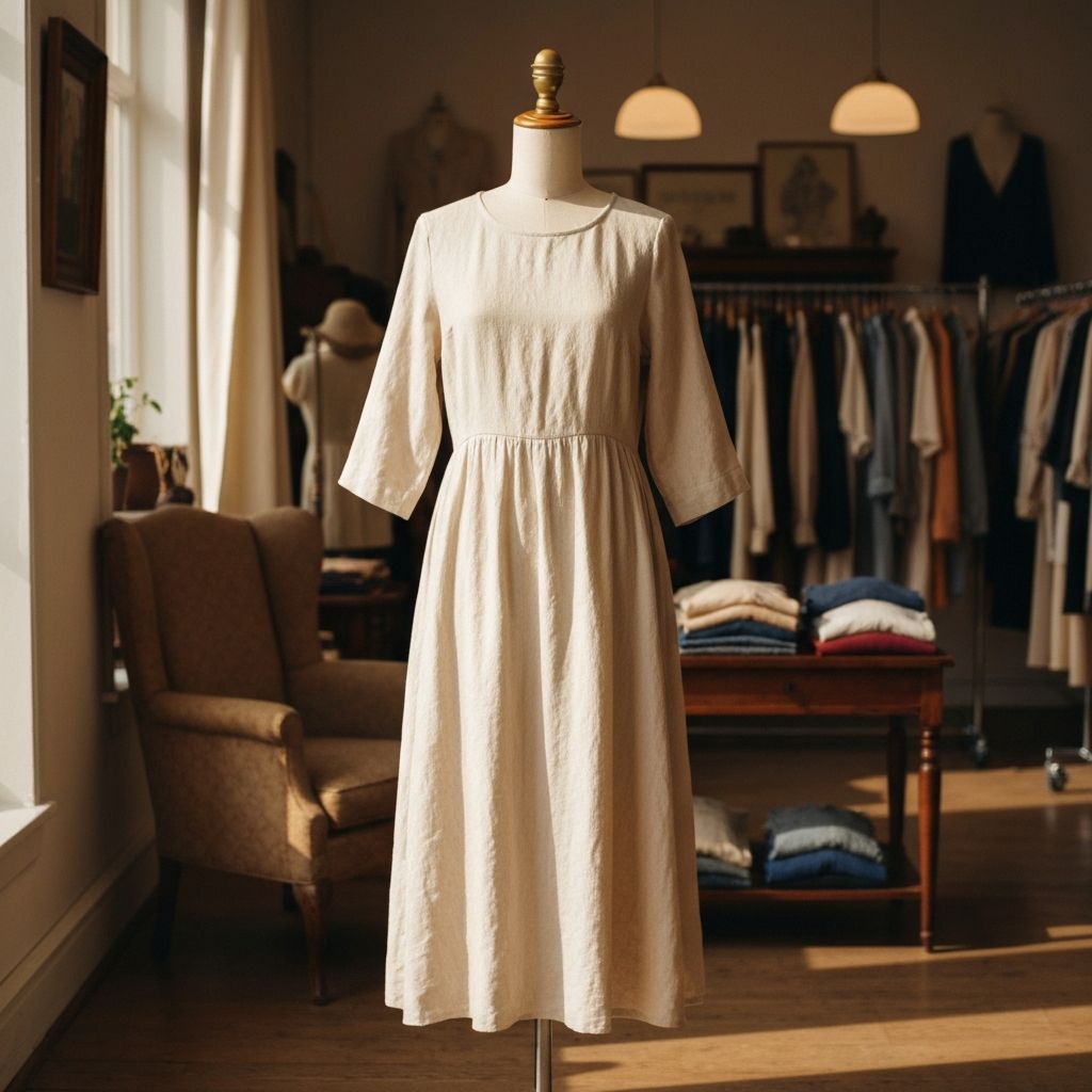 Váy Linen Kem Tự Nhiên